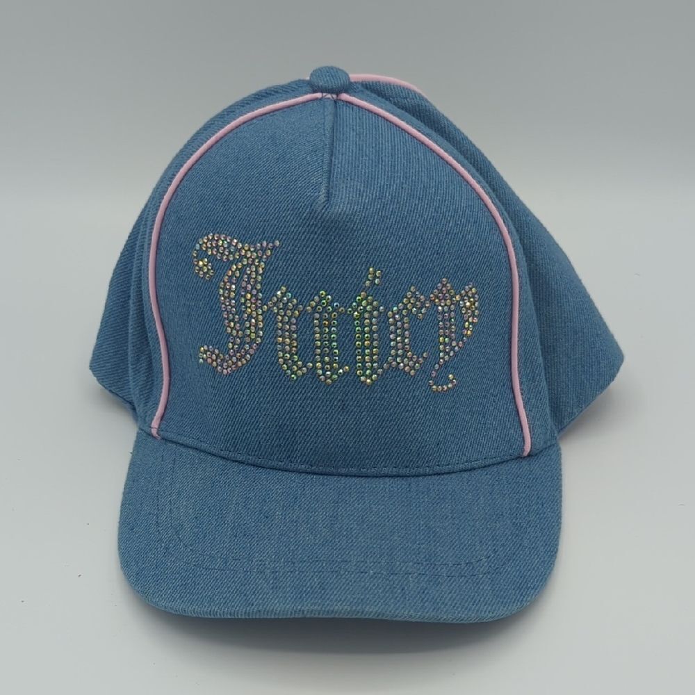 Juicy Couture Denim Cap with Pink Trim